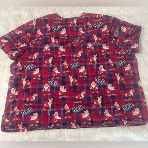 Disney Tooniforms Grumpy Scrub Top Men’s Or Unisex Plus Size